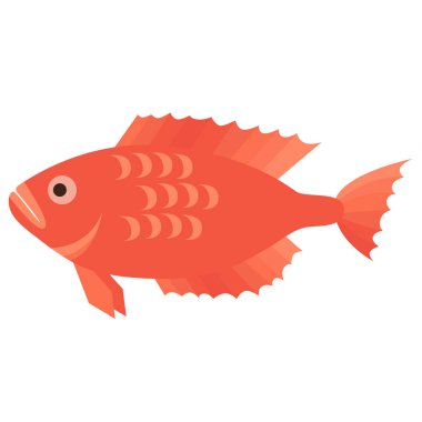 deniz balık düz illüstrasyon