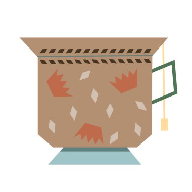 fincan çay Asya tarzı daire basit örnek