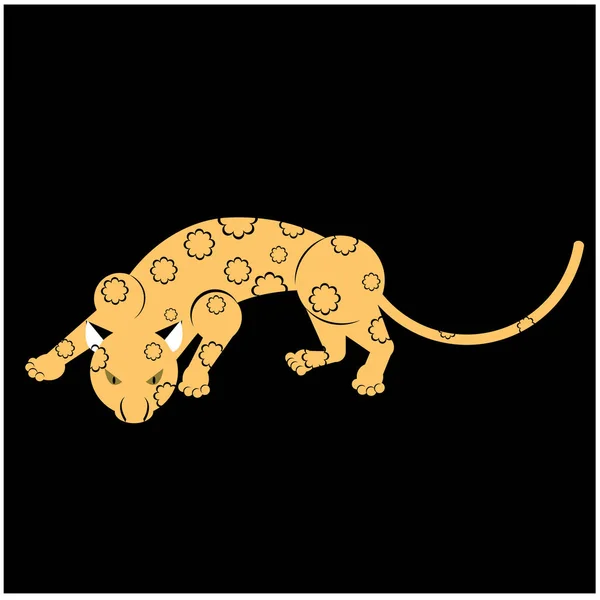 Leopard platt illustration — Stock vektor