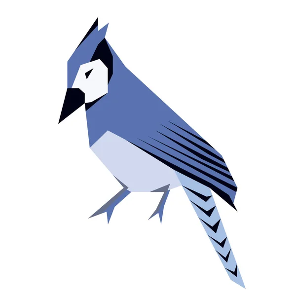 Blue jay plochý obrázek — Stockový vektor