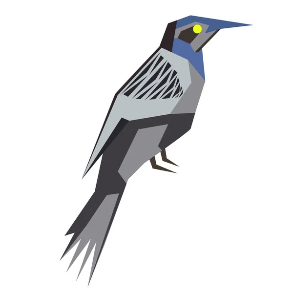 Waldvogel flache Illustration — Stockvektor