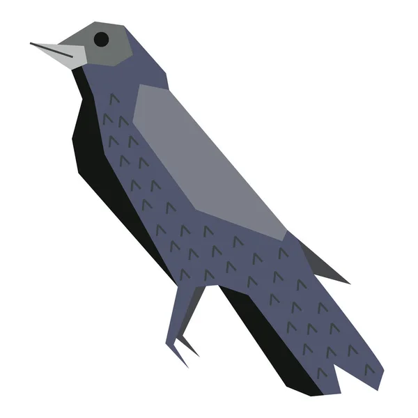 Lesní pták plochý obrázek — Stockový vektor