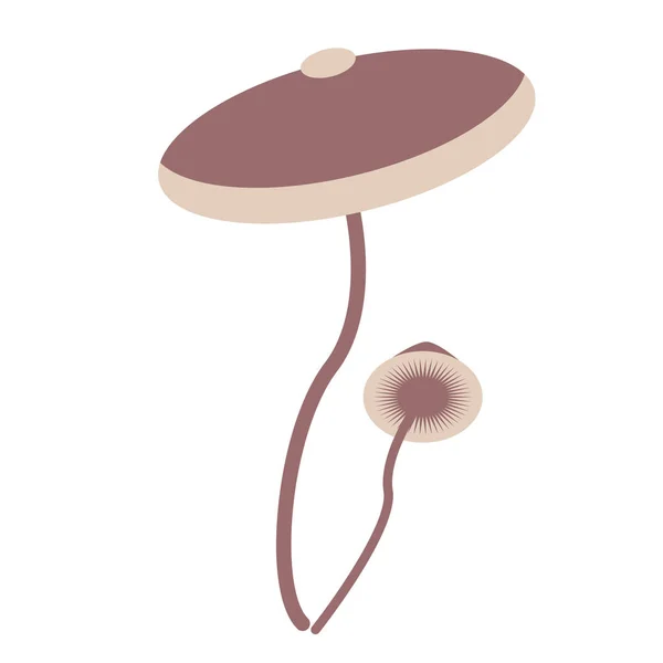 Forest mushroom flat illustration — Stock Vector