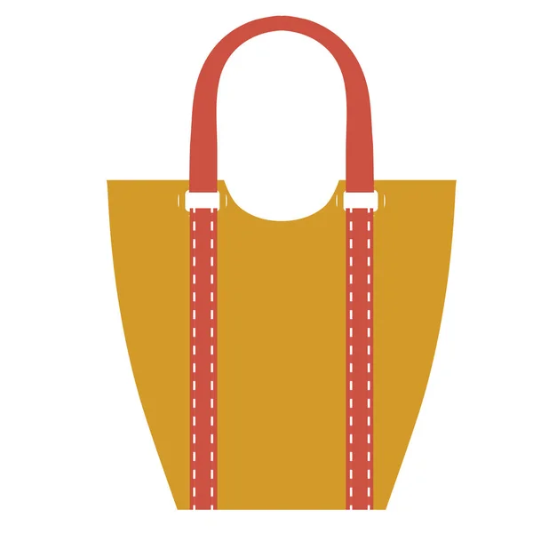 Жовта сумка плоска ілюстрація — стоковий вектор