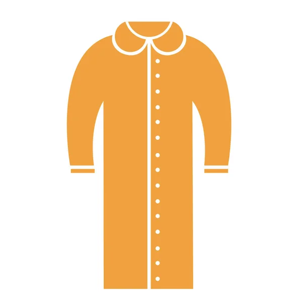 Oranžový kabát plochý obrázek — Stockový vektor