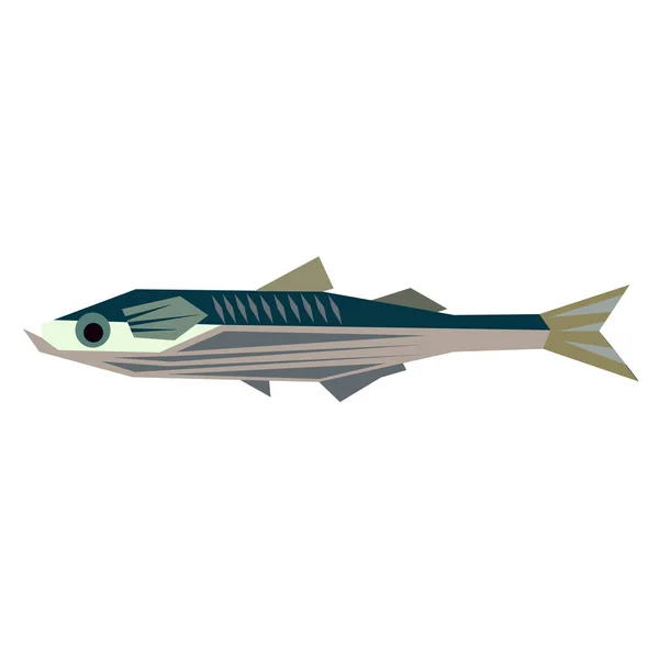海魚フラット図 — ストックベクタ