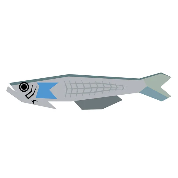 Meer Fisch flache Illustration — Stockvektor