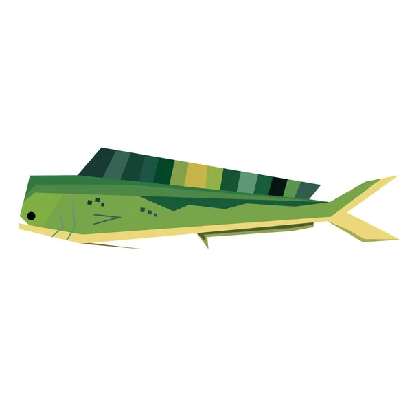 Meer Fisch flache Illustration — Stockvektor