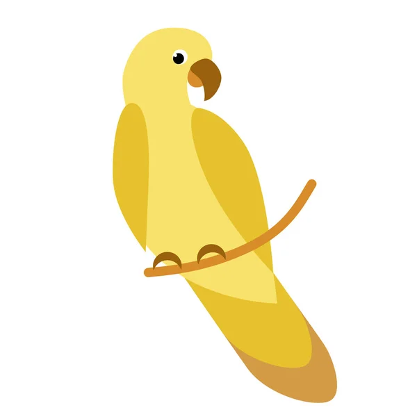 Papagaio ilustração plana — Vetor de Stock
