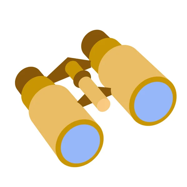 Ilustración plana binocular — Vector de stock