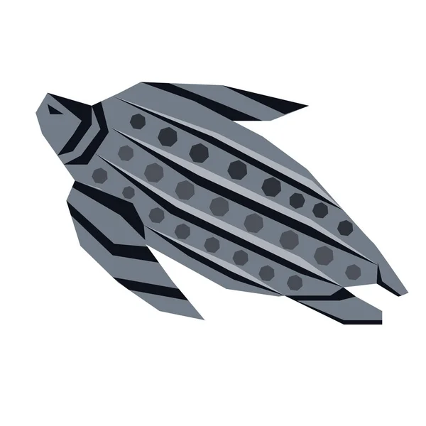 Tartaruga marina illustrazione piatta — Vettoriale Stock