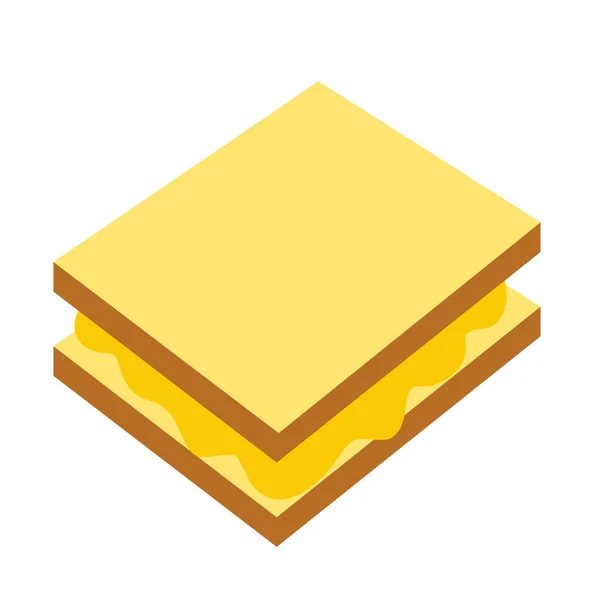 Sandwich plat illustration simple — Image vectorielle