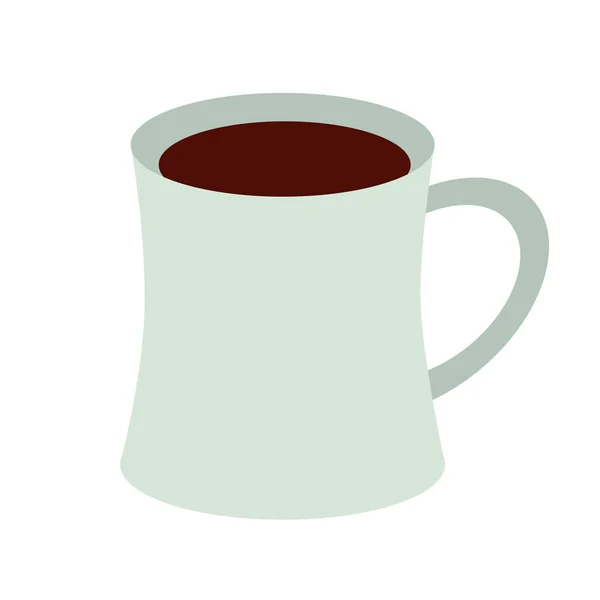 커피 컵 플랫 간단한 그림 — 스톡 벡터