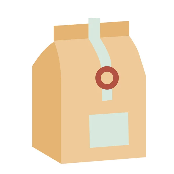 A cookie-k vagy a kávé lakás egyszerű illusztráció táska — Stock Vector