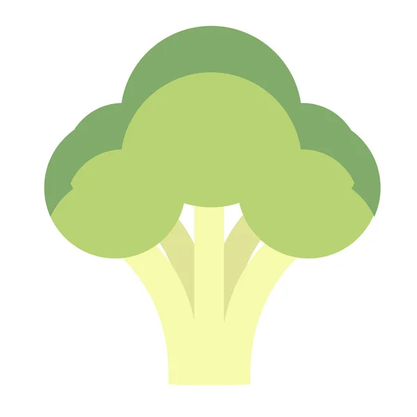 Brócoli simple ilustración plana — Vector de stock