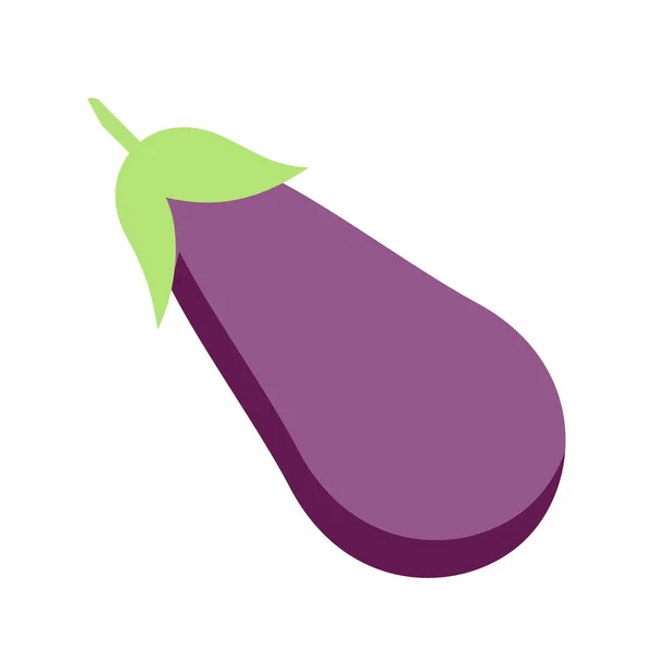 Eggplant flat simple illustration — Stock Vector