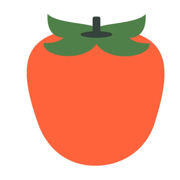 Persimmon plat illustration simple — Image vectorielle