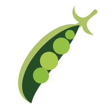 Yeşil bezelye basit örnek daire