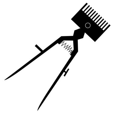 mekanik tıraş makinesi siyah beyaz basit örnek