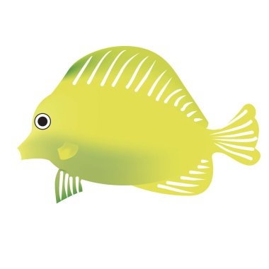 tropikal balık parlak Gradyan Rengi parlak resimde sarı