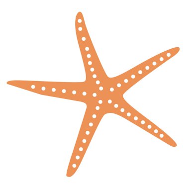 Deniz yıldızı düz illüstrasyon