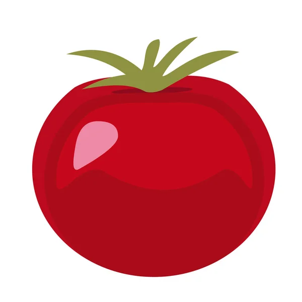 Pomidor płaski prosty ilustracji — Wektor stockowy