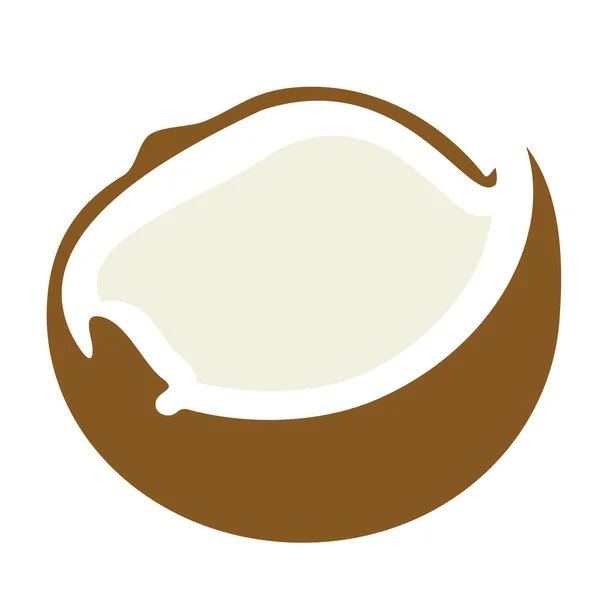 Cocco piatto semplice illustrazione — Vettoriale Stock