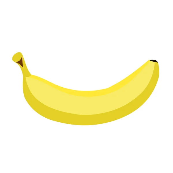 Banane plat illustration simple — Image vectorielle