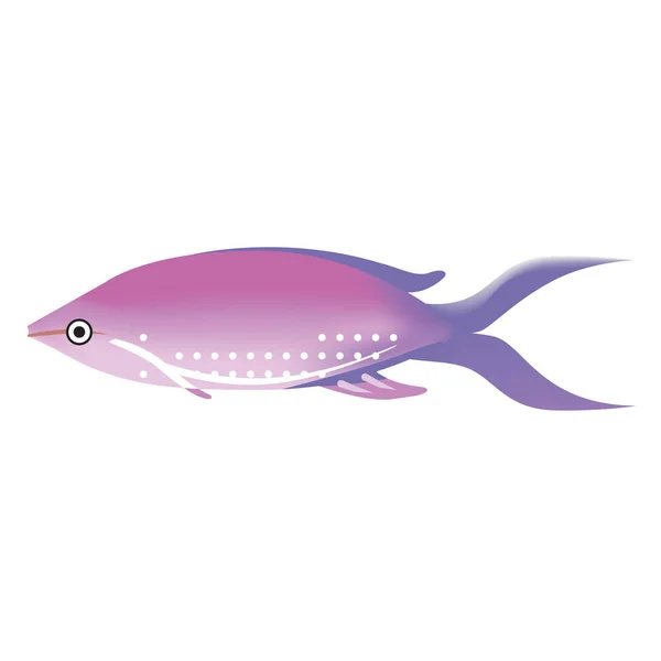 Tropikalna ryba ilustracja jasny kolor gradientu — Wektor stockowy