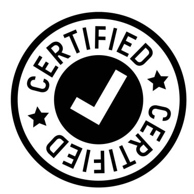 Beyaz sertifikalı damgası