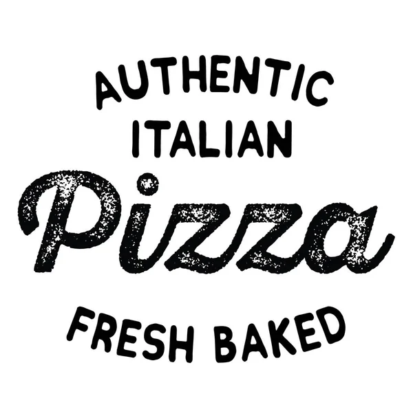 Authentic italian pizza label — Stock Vector