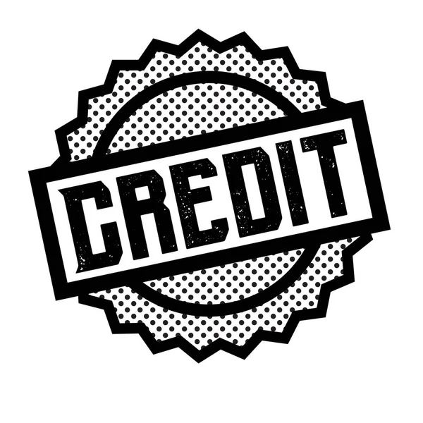 Timbre de crédit sur blanc — Image vectorielle