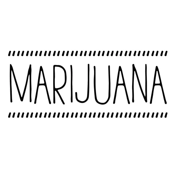 Marijuana stamp on white — Stock Vector