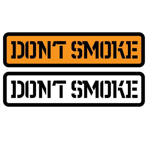 Rook niet stempel op wit — Stockvector