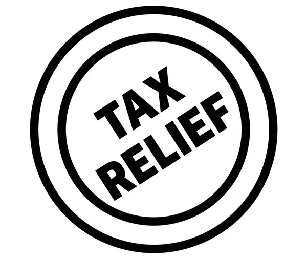 Tax relief stamp on white — Stock Vector