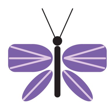 Kelebek düz illüstrasyon