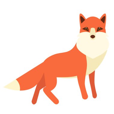Fox düz illüstrasyon