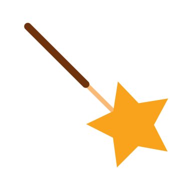 sihirli değnek düz illüstrasyon