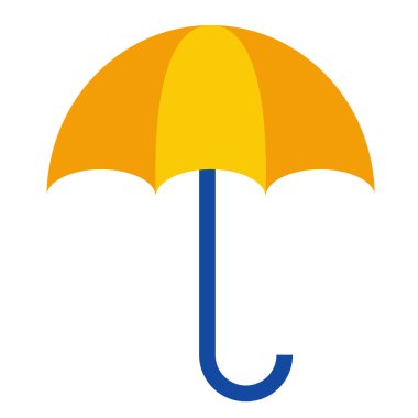 renkli şemsiye düz illüstrasyon