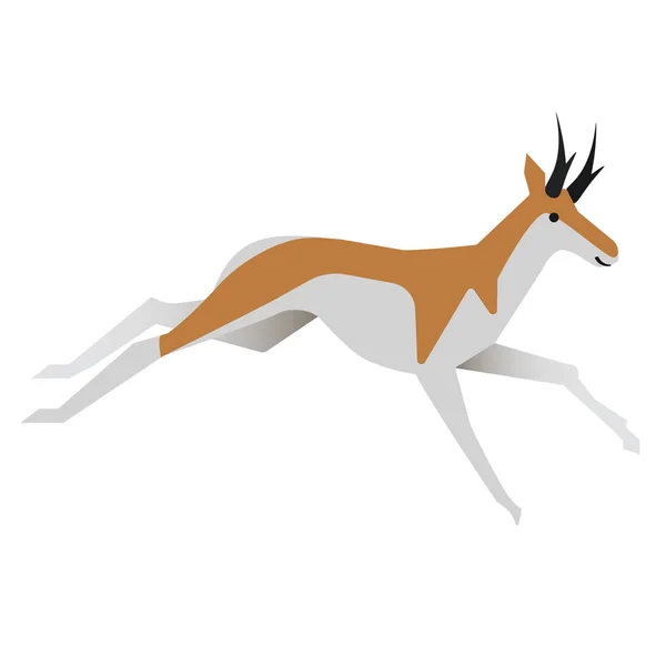 Antilope illustrazione piatta — Vettoriale Stock