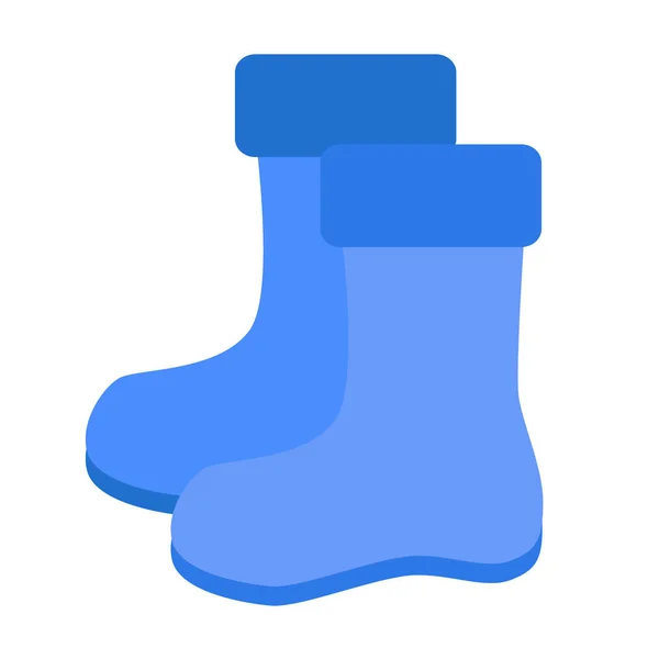 Botas de goma ilustración plana — Vector de stock
