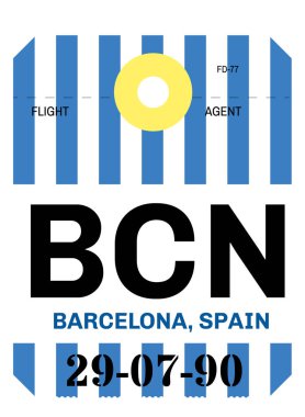 Barcelona Havaalanı Bagaj etiketi