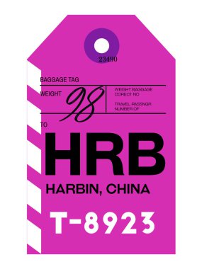 Harbin Havaalanı Bagaj etiketi