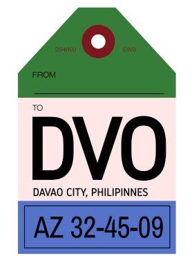 Davao City Havaalanı Bagaj etiketi