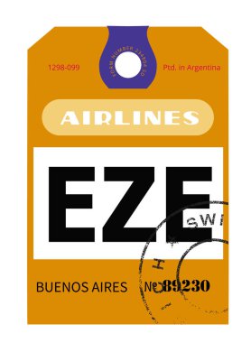 Buenos aires Havaalanı Bagaj etiketi
