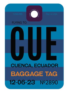 Cuenca Havaalanı Bagaj etiketi