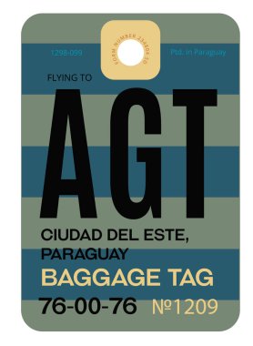 Ciudad del Este havaalanı bagaj etiketi