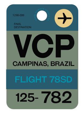 Campinas Havaalanı Bagaj etiketi