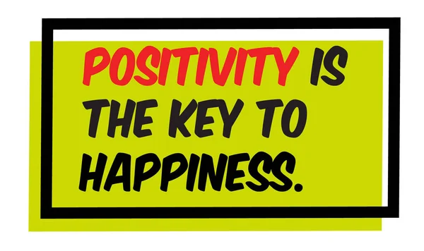 Positiviteit Is de sleutel tot geluk motivatie offerte — Stockvector