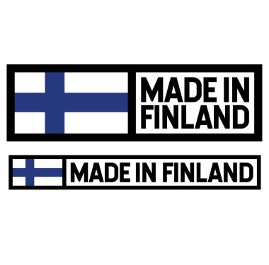 Finlandiya etiket beyaz üzerine yapılan